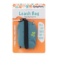 Zippy Paws Adventure Leash Dog Poop Bag Dispenser + BONUS Roll - Green image 2