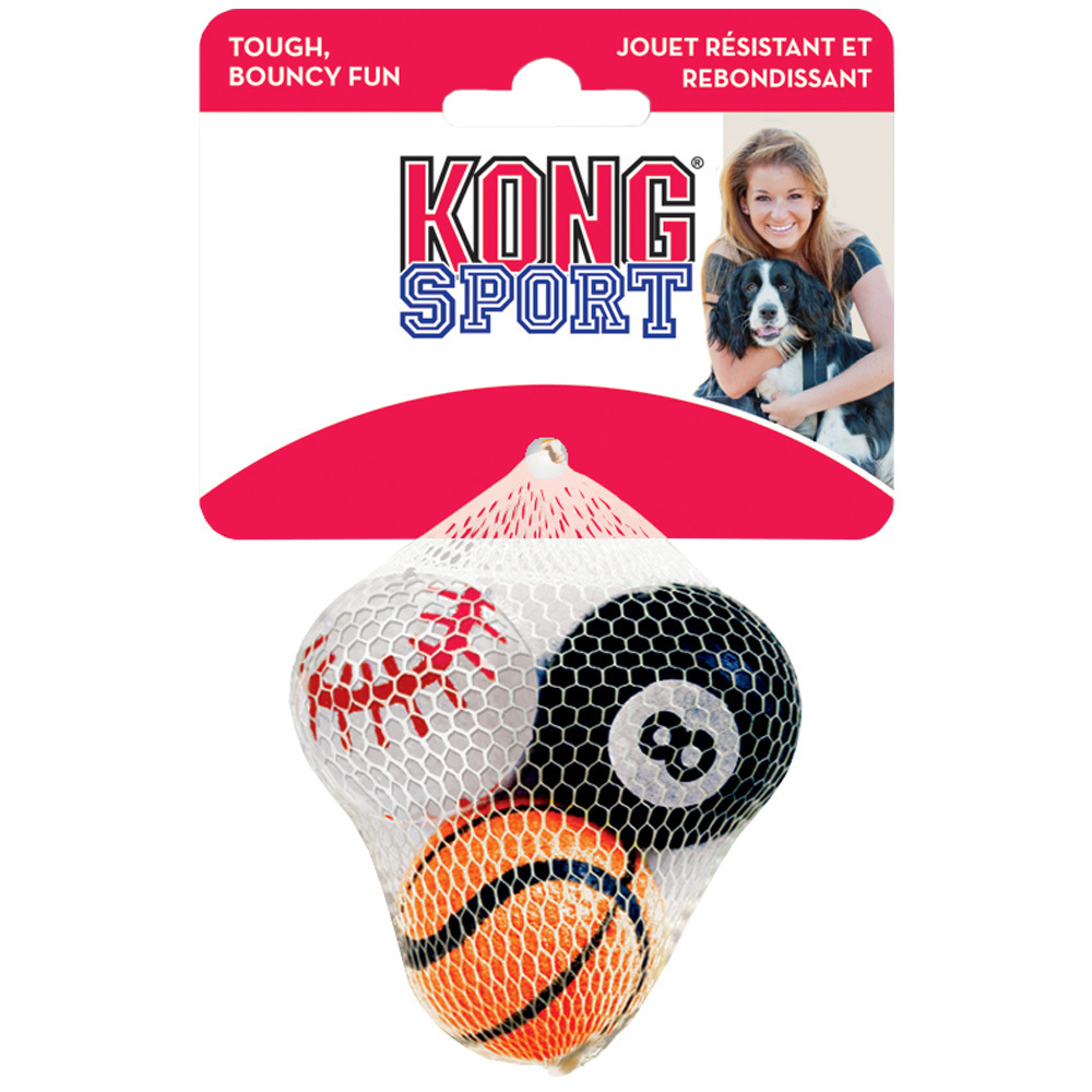3 x KONG Sport Tennis Balls Dog Toys 3 Pack - Medium image 3