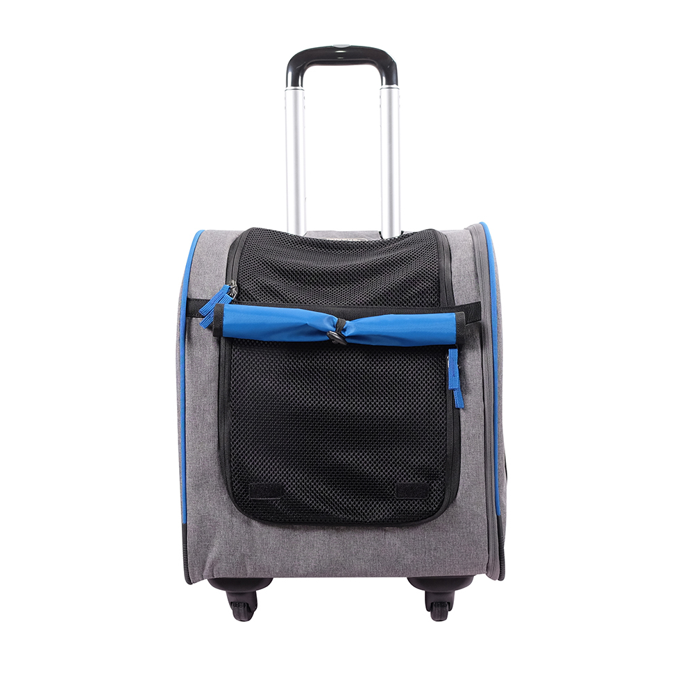 Ibiyaya New Liso Backpack Parallel Transport Pet Trolley - Slate/Sapphire image 3