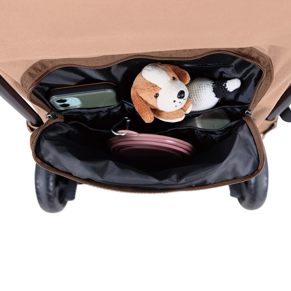 Ibiyaya Gentle Giant Dual Entry Pet Wagon Stroller Pram for Dogs up to 25kg - Peach image 3