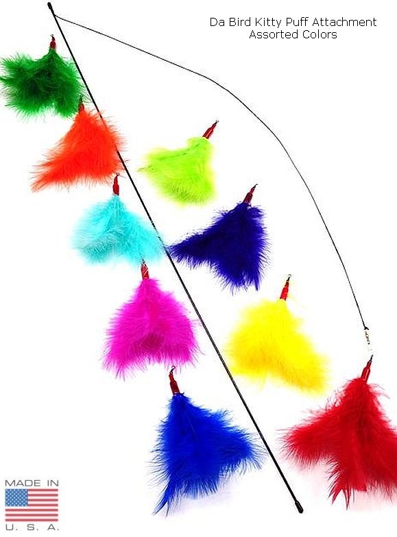 Da Bird Kitty Feather Puff Replacement Refill for Flicker Wand Cat Toy image 3
