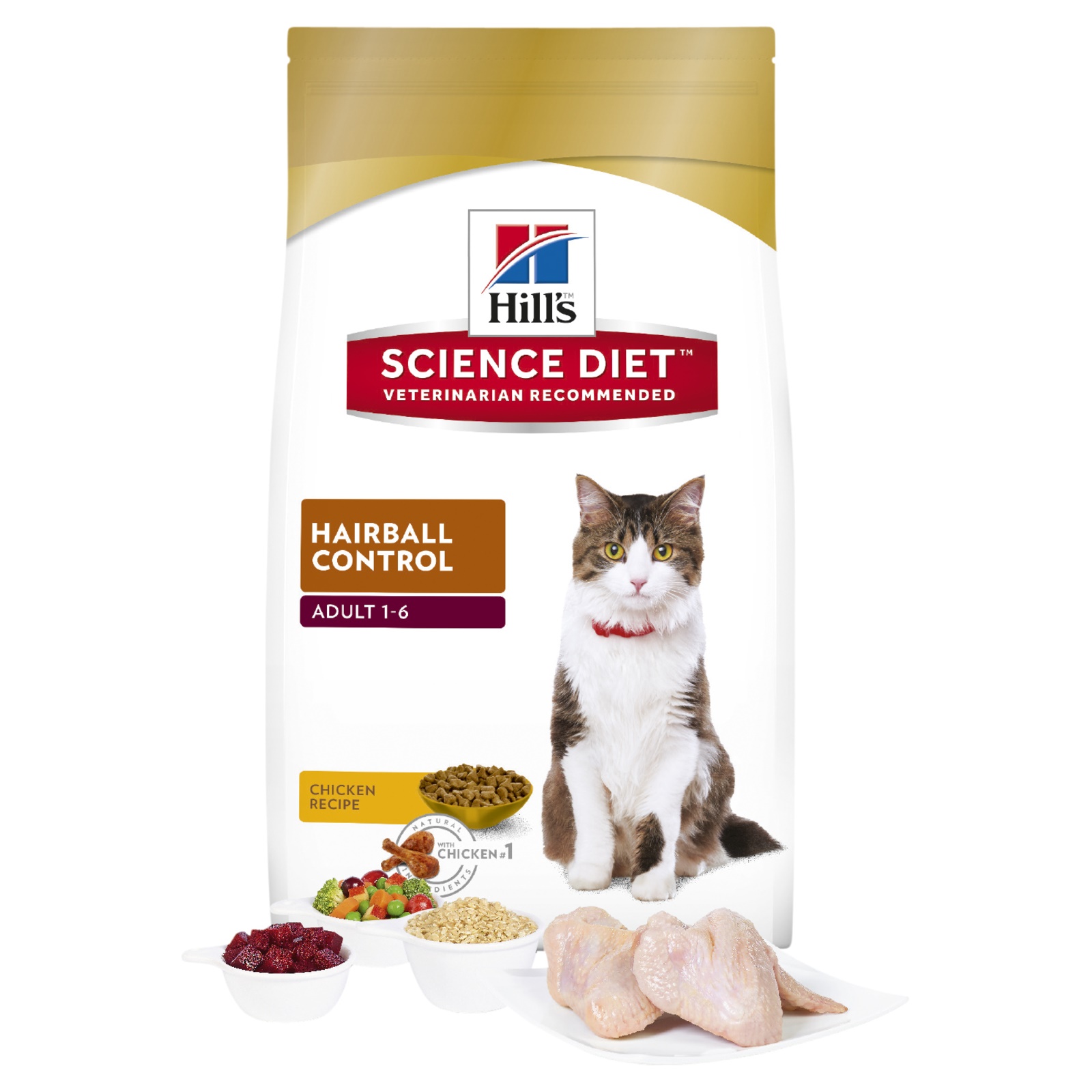 Hills Science Diet Adult Hairball Control Dry Cat Food image 3