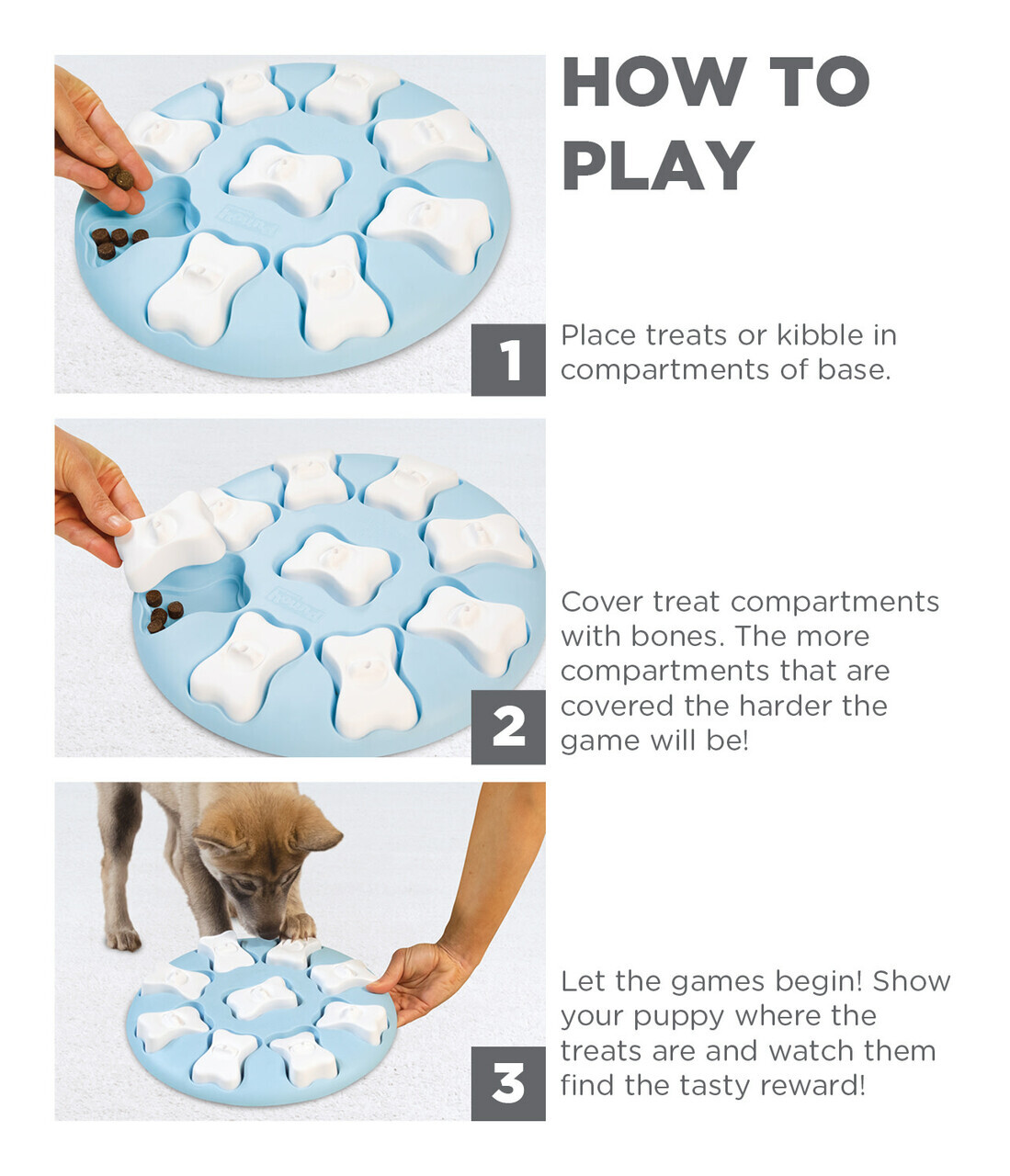 Nina Ottosson Smart Interactive Puzzle Dog Toy for Puppies - Level 1 image 3