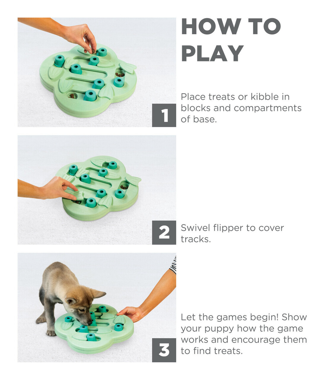 Nina Ottosson Hide & Slide Interactive Puzzle Dog Toy for Puppies - Level 2 image 3