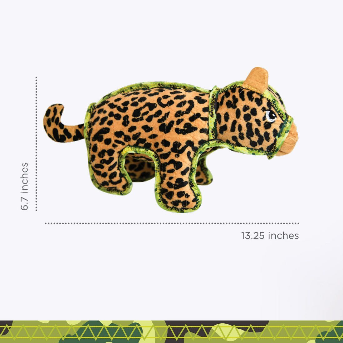 Outward Hound Xtreme Seamz Squeaker Dog Toy - Leopard image 3