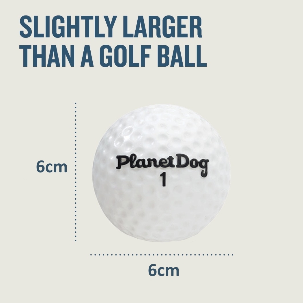 Planet Dog Durable Treat Dispensing & Fetch Dog Toy - Golfball  image 3