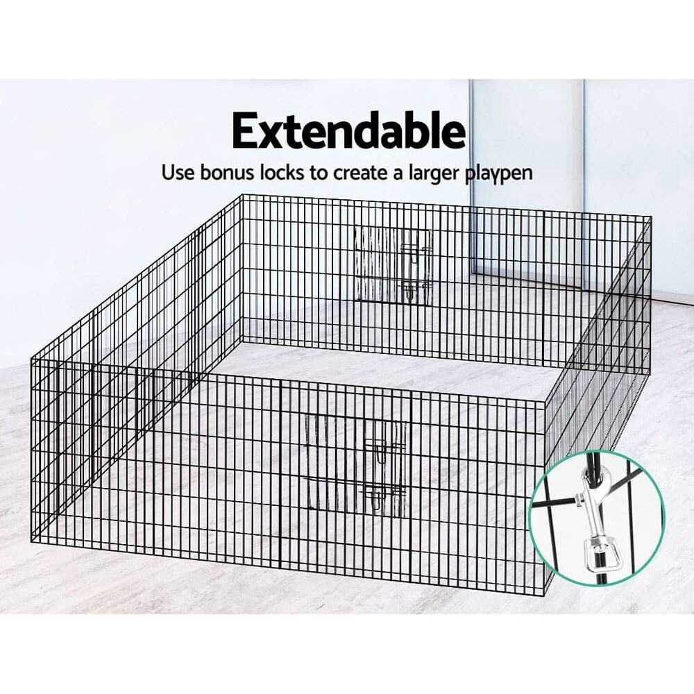 8 Panel Pet Dog Deluxe Playpen Puppy Exercise Cage Enclosure Fence Play Pen image 3