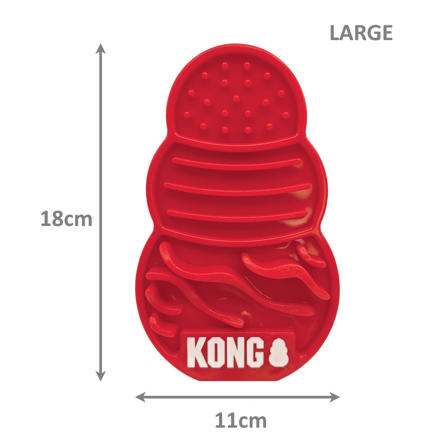 KONG Licks Mat Slow Feeder Lick Mat for Cats & Dogs with Suction Pads image 3