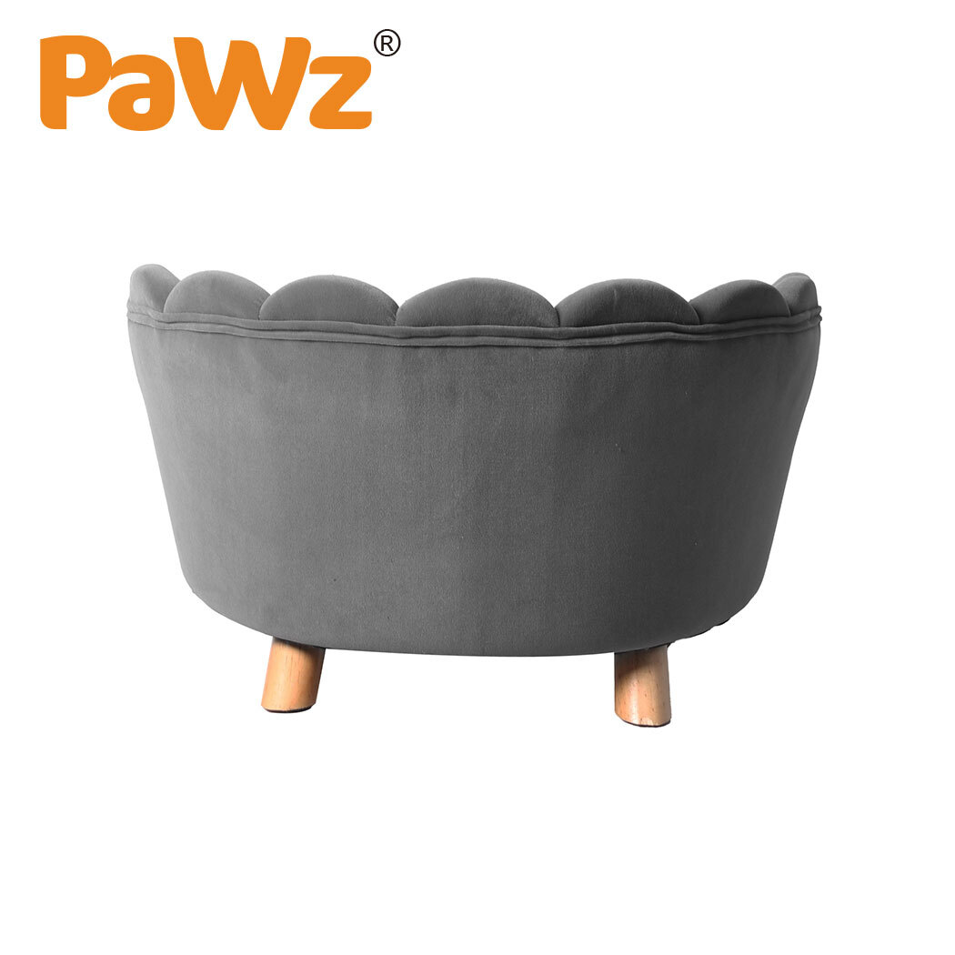 PaWz Luxury Pet Sofa Chaise Lounge Sofa Bed Cat Dog Beds Couch Sleeper Soft Grey image 3