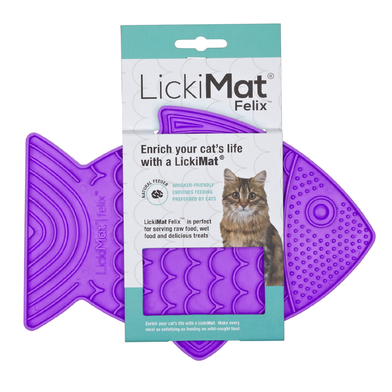 LickiMat Felix Anti-Anxiety Food Mat Bowl for Cats