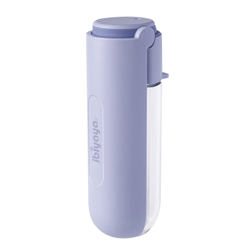 Ibiyaya PupOasis Fold & Go Dog Water Bottle in White or Lavender image 3