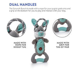 Charming Pet Scrunch Bunch & Squeak Dog Toy - Bunny image 3