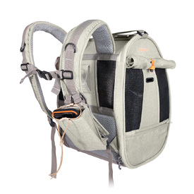 Ibiyaya Adventure Cat & Small Dog Carrier Backpack - Grey-Green image 3
