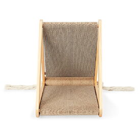 Ibiyaya Hideout Wooden Cat Scratching Post with Replaceable Cardboard Inserts image 3