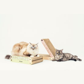 Ibiyaya Fold-Out Cardboard Cat Scratcher - Cinnamon image 3
