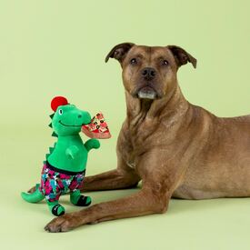 Fringe Studio Pizzasaurus Rex Dinosaur Plush Dog Toy - Extra Large image 3
