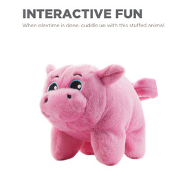 Outward Hound Tail Poppers Plush Extra Small Dog Toy - Pig image 3