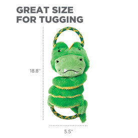 Outward Hound Springys Plush Fetch Dog Toy - Gator image 3