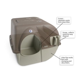 Omega Paw Roll n Clean Easy Clean Covered Cat Litter Box image 3