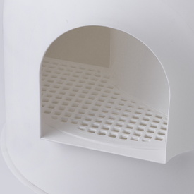 Pidan Igloo Covered Cat Litter Tray - Stops Tracking - White image 2