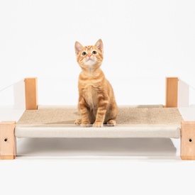 Pidan Sound Sleep Modern Hammock-Style Cat Bed with Bonus Scratch Pad image 3