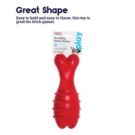 Petstages Grunt & Fetch Rubber Bunny Dog Toy image 3