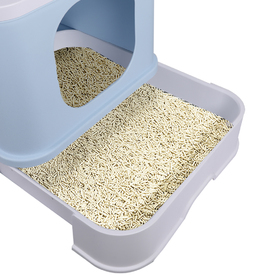 PaWz Cat Litter Box Fully Enclosed Kitty Toilet Trapping Odour Control Basin - Blue image 3