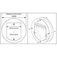 Transcat Large Pet Door for Cats & Small-Med Dogs - For Installation in Glass Doors & Windows image 3