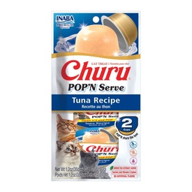 Inaba Cat Churu Pop'N Serve Treat or Meal Topper Tuna Recipe 8 x 35g Cups image 3