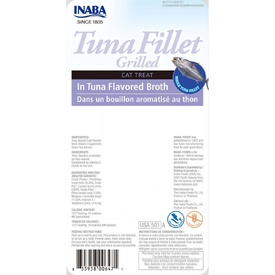 Inaba Cat Grilled Tuna Fillet in Tuna Flavoured Broth Meal Topper Treat - 6-Pack image 3