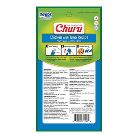 Inaba Dog Churu Meal Topper Treat - Creamy Chicken & Tuna Puree - 24 x 14g Tubes image 3