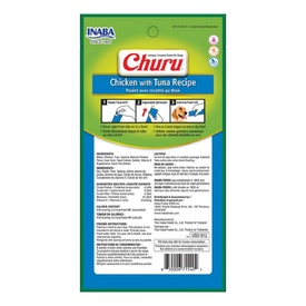 Inaba Dog Churu Meal Topper Treat - Creamy Chicken & Tuna Puree - 24 x 14g Tubes image 3