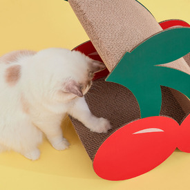 Vetreska Fruity Cardboard Cat Scratcher Post - Cherry image 3
