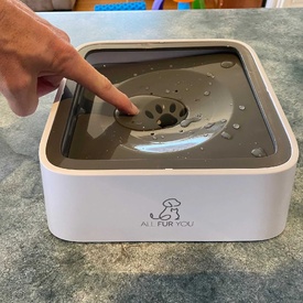 All Fur You Anti Splash Bowl 2L Grey | No Mess Pet Water Bowl image 3