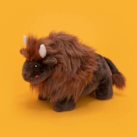 Zippy Paws Wooliez Plush Squeaker Dog Toy - Billie the Bison  image 3