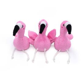 Zippy Paws Zippy Burrow Interactive Dog Toy - 3 Flamingos in Monstera Leaf image 3
