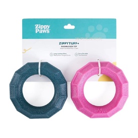 Zippy Paws ZippyTuff+ Dog Toy - Small Ring 2-Pack - Emerald & Magenta  image 3