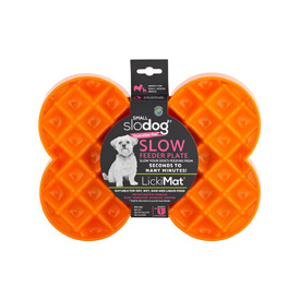 Lickimat SloDog No Gulp Bone-Shaped Slow Food Bowl for Dogs - For Small Dogs +BONUS TREATS image 3