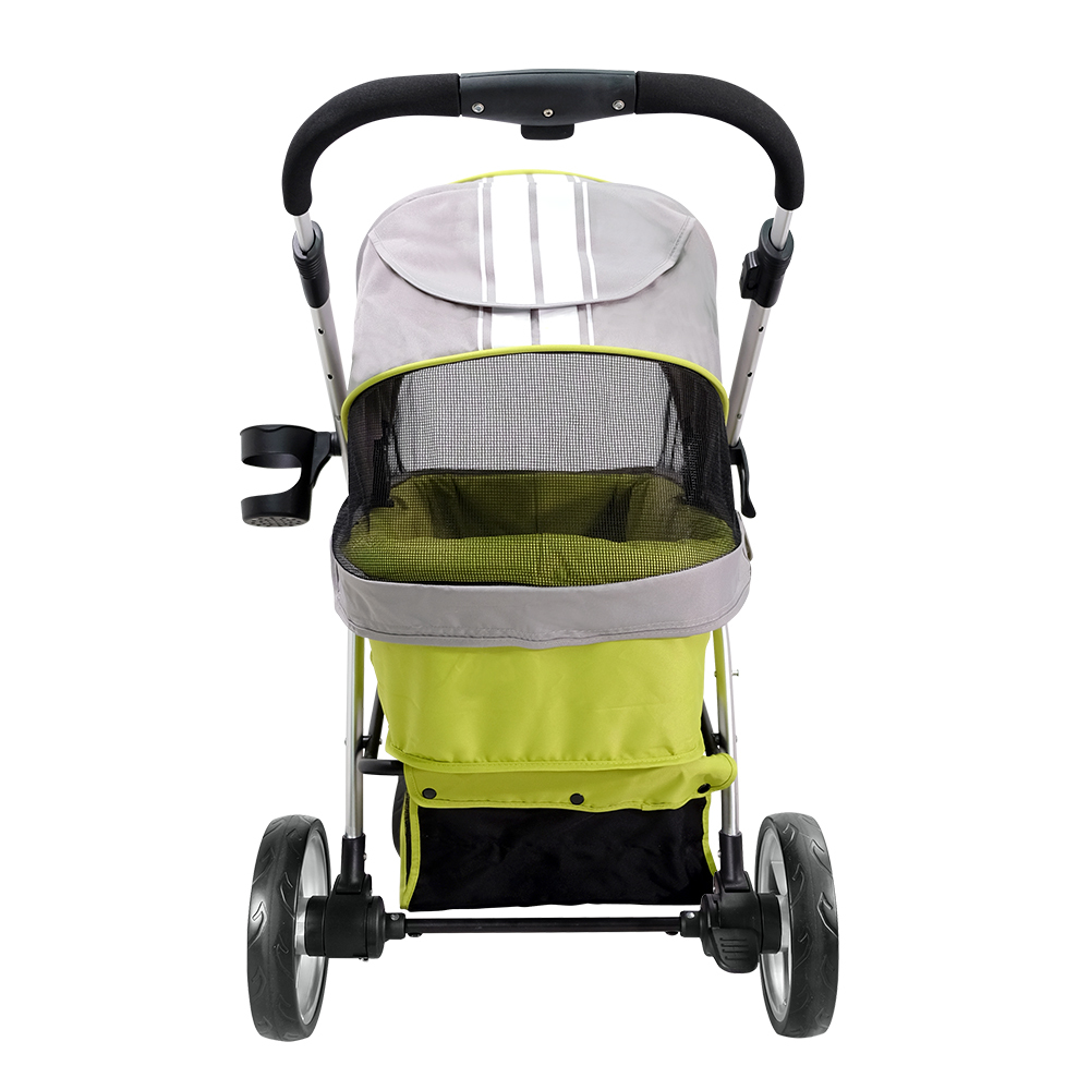 Ibiyaya Collapsible Elegant Retro I Pet Stroller for Cats & Dogs up to 35kg - Green image 4