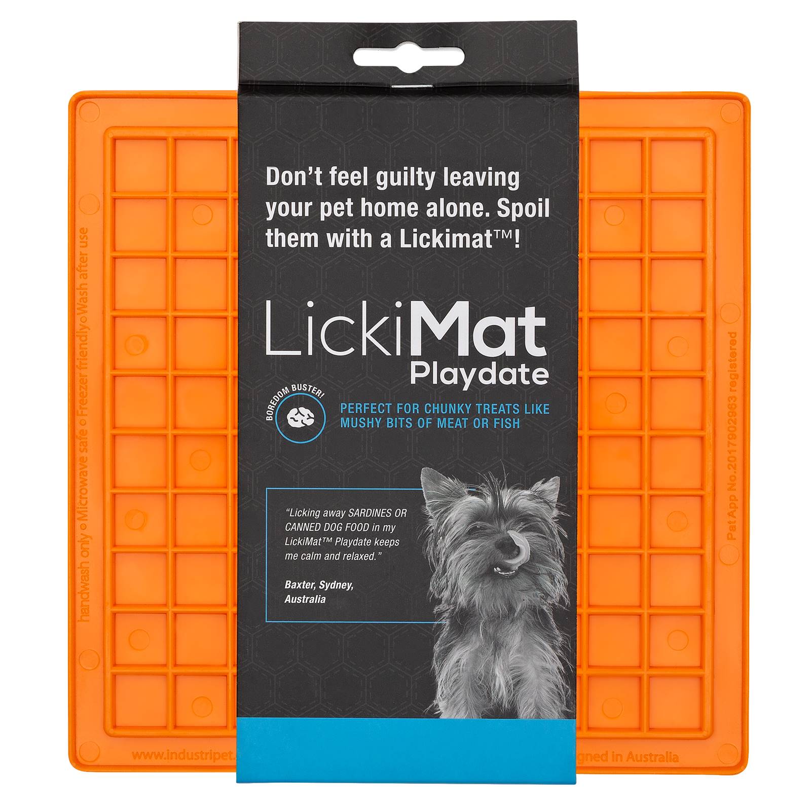 Lickimat Playdate Original Slow Food Licking Mat for Cats & Dogs image 4