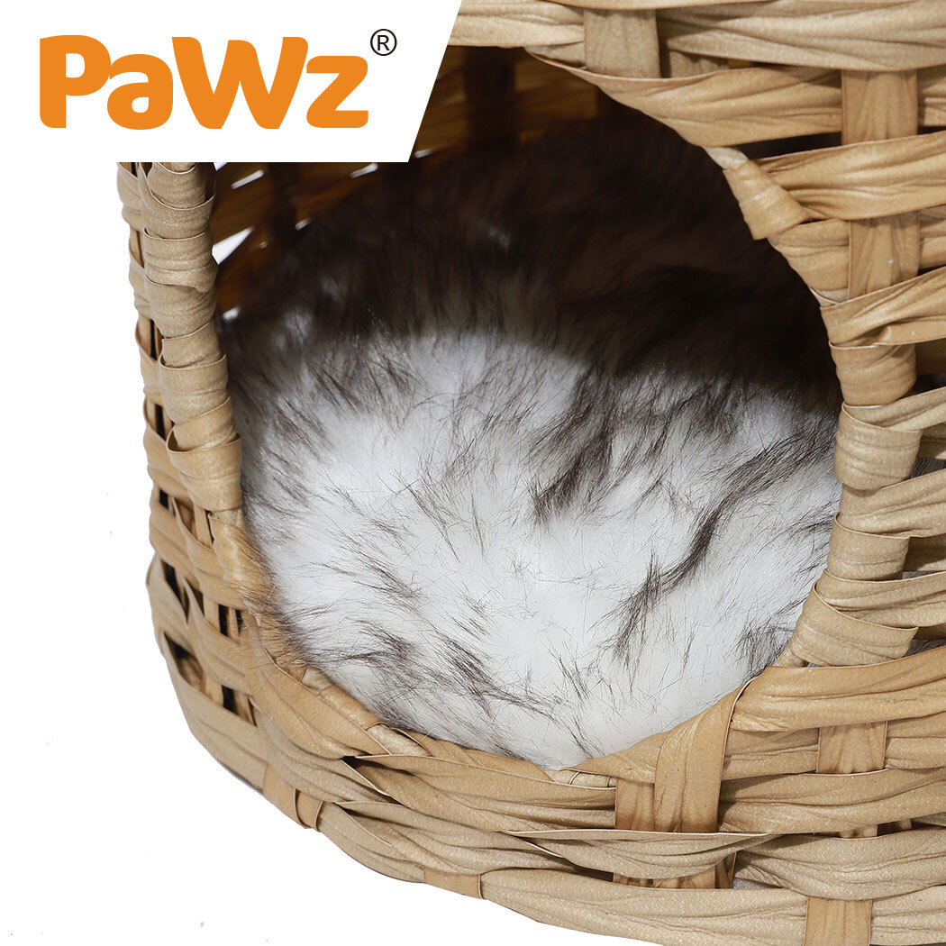 PaWz Cat and Small Dog Enclosed Pet Bed Puppy House with Soft Cushion image 4