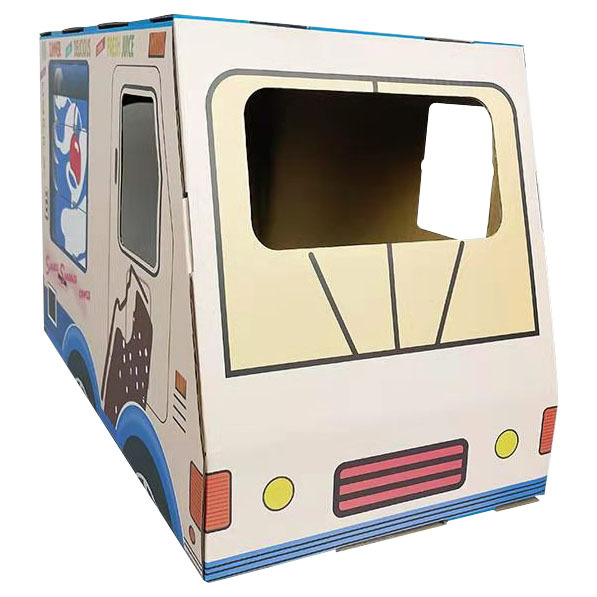 Zodiac Cardboard Cat Scratcher & Lounger - Blue Ice Cream Van image 4