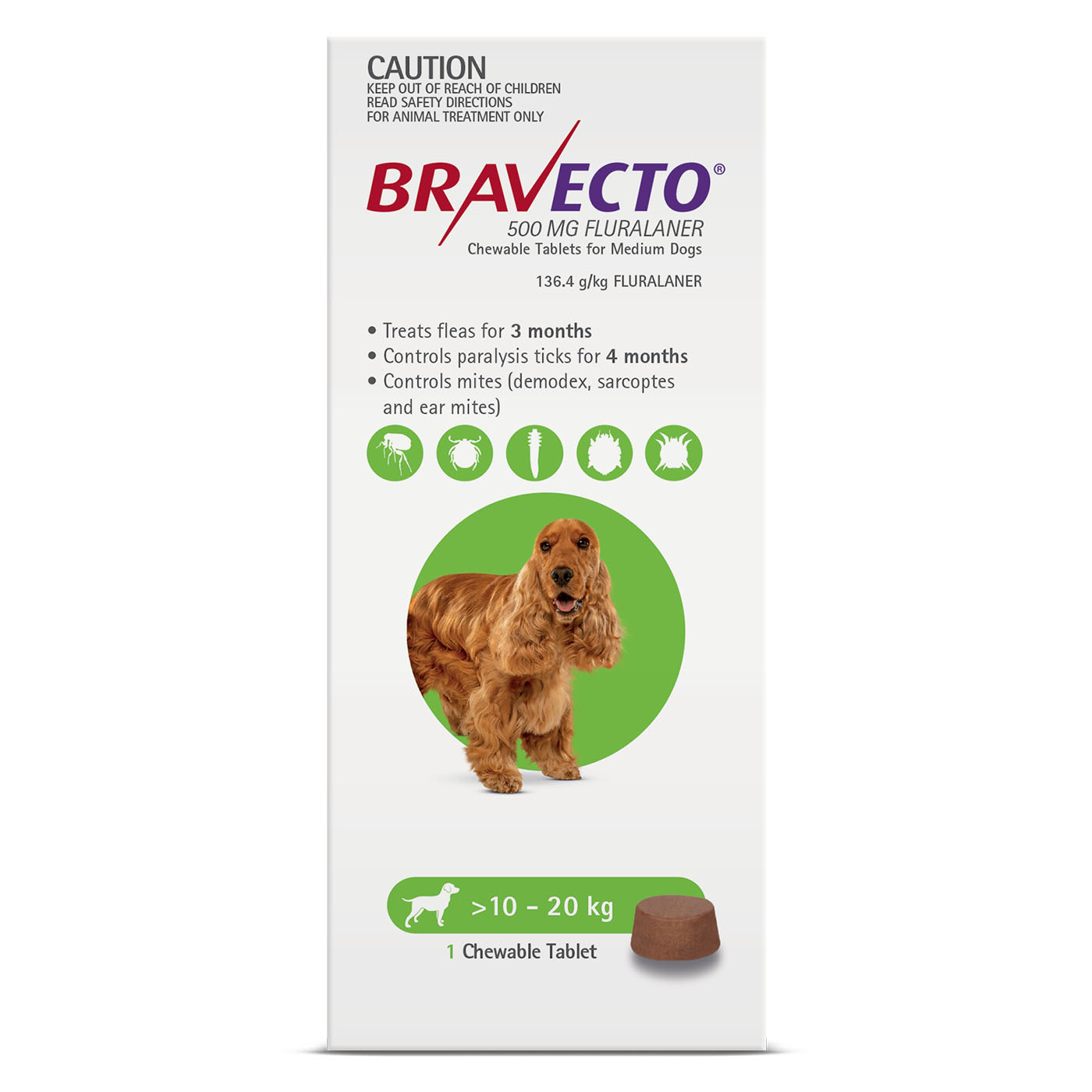 Bravecto Dog 3-Month Single Chew for Flea & Tick Control image 4