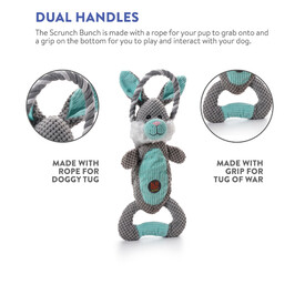 Charming Pet Scrunch Bunch & Squeak Dog Toy - Bunny image 4