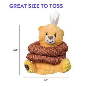 Charming Pet Ringamals Plush Puzzle Dog Toy - Bear image 4
