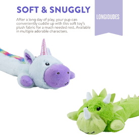Charming Pet Longidudes Extra Long 75cm Plush Squeaker Dog Toy - Unicorn image 4