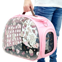 Ibiyaya Transparent Pet Carrier - Pink Valentine image 4