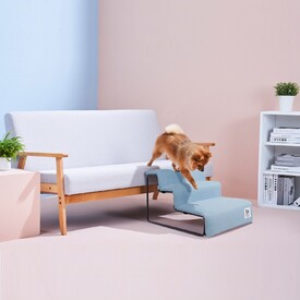 Ibiyaya Everest Practical Pet Stairs for Cats & Dogs - NEW Large Steps - Dusty Blue image 4