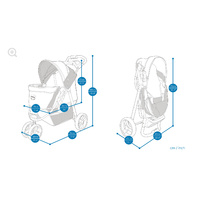 Ibiyaya "Monarch" Premium Pet Jogger Stroller - Luxury Gold image 4