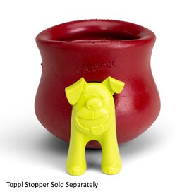 West Paw Toppl Treat Dispensing Wobbling Dog Toy & Food Bowl - Holiday Colours image 4